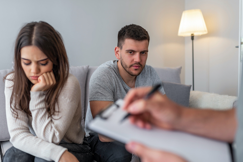 Young couple having marriage counselling Young couple having marriage counselling